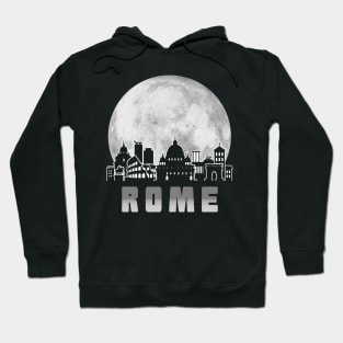 Rome Italy Skyline Full Moon Hoodie